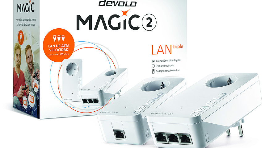 Nuevo devolo Magic 2 LAN triple: El adaptador Powerline más rápido con tres puertos Gigabit LAN Nuevo devolo Magic 2 LAN triple: El adaptador Powerline más rápido con tres puertos Gigabit LAN